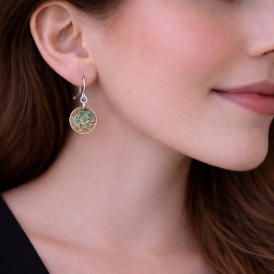 Patina Round Earrings