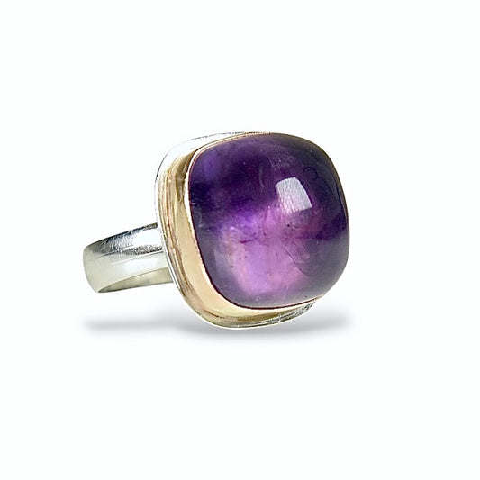 Amethyst 14K Gold Fill and Sterling Ring
