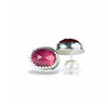 Pink Sapphire Sterling Studs and Cuff Set