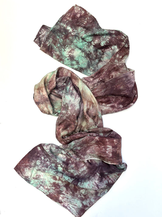 Sun Dyed Silk Scarf Mint Chip 10