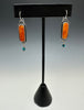 Spiny Oyster and Turquoise Bead Earrings