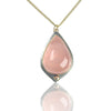 Pink Teardrop Morganite 14K Gold FIll and Sterling Pendant Necklace