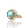 Moss Aquamarine 14K Gold Fill and Sterling Ring