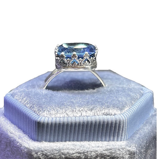 Blue Topaz Sterling Ring