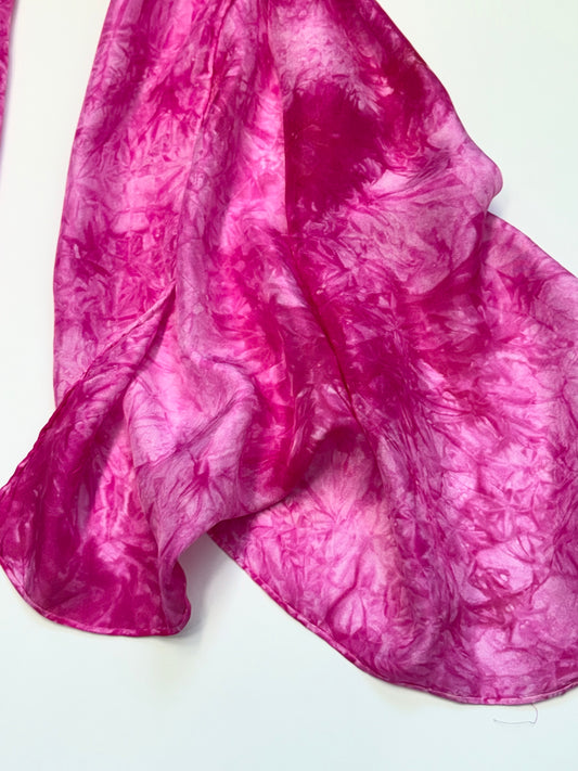 Sun Dyed Silk Scarf Hot Pink 9