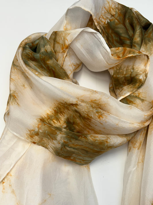 Sun Dyed Silk Scarf Harvest 8