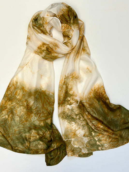 Sun Dyed Silk Scarf Harvest 8