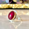 Afghan Ruby 14K Gold Fill and Sterling Ring