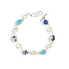 Blue Multi Gemstone and Freshwater Pearl Bracelet