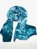 Sun Dyed Silk Scarf Turquoise 2
