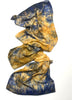 Sun Dyed Silk Scarf Ochre & Ink 3