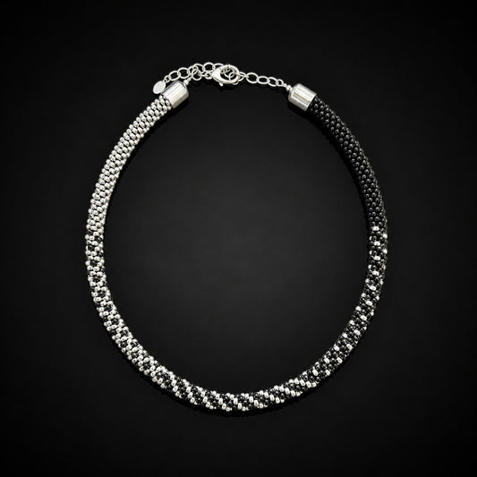 Black/Silver Ombre Necklace
