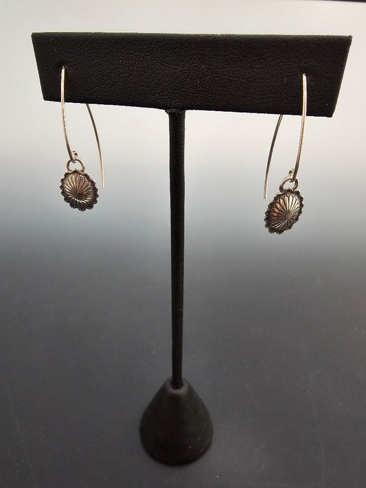 Tiny Oval Concho Earrings