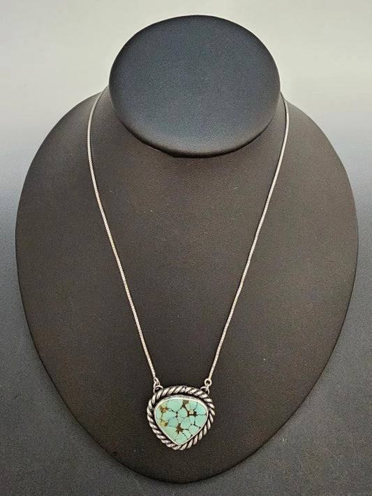 Crackle Matrix Turquoise Pendant