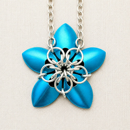 Turquoise Scalemaille Flower