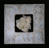 Hand Built White Ceramic Frame With Quartz Crystal
