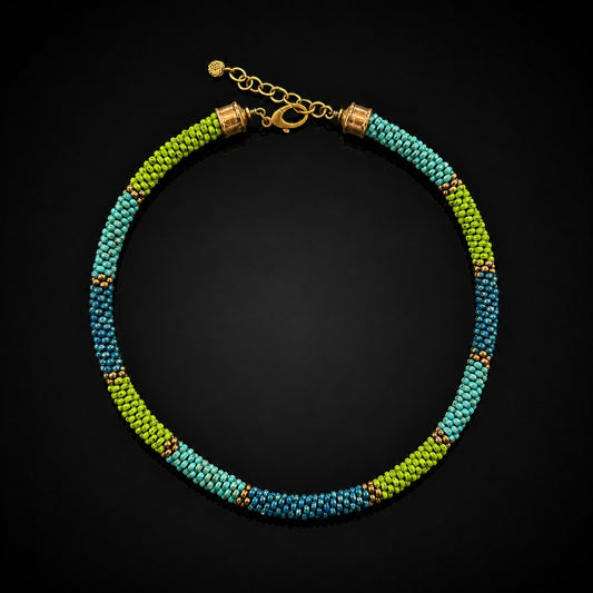 Color-Blocked Kumihimo Necklace