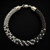 Black/Silver Ombre Kumihimo Bracelet
