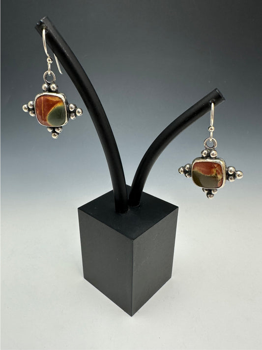 Red Creek Jasper Dotted Earrings