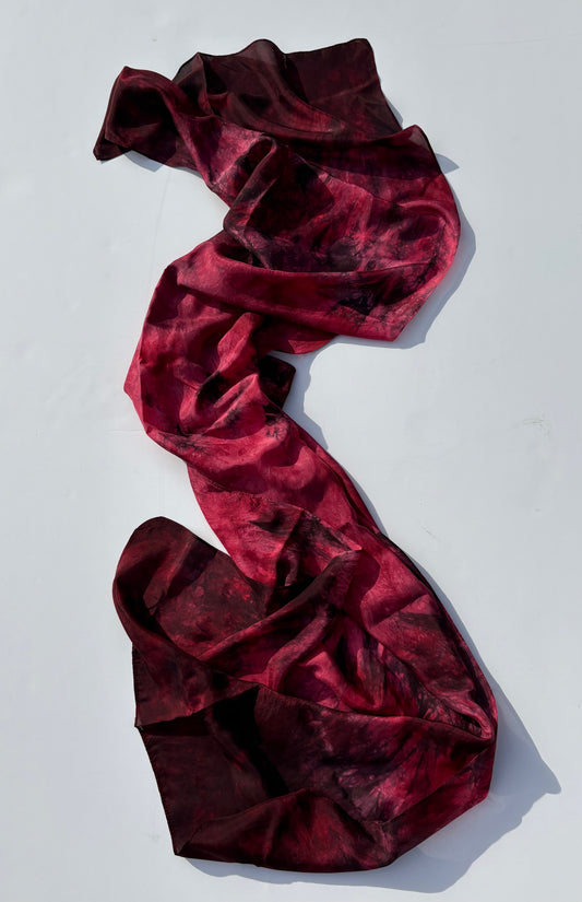 Sun Dyed Silk Scarf Merlot