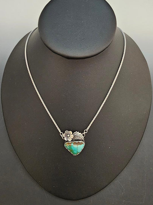 Turquoise Botanical  Pendant