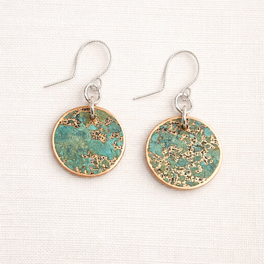 Patina Round Earrings