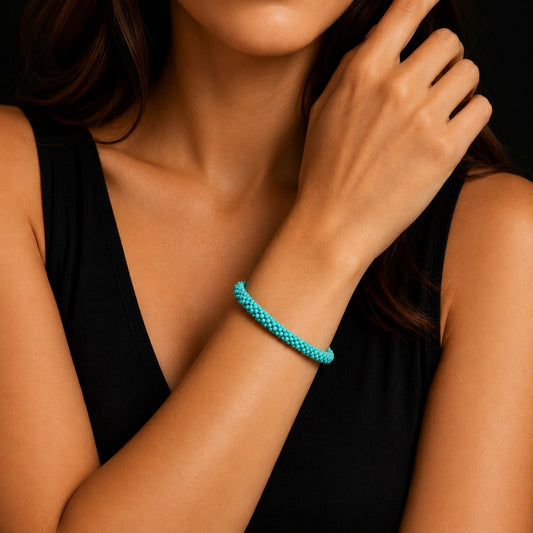2mm Turquoise Gemstone Bracelet