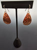 Copper Turtleback Teardrop Earrings