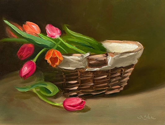 Basket of Tulips