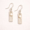 #155 SF Rectangle White Earrings