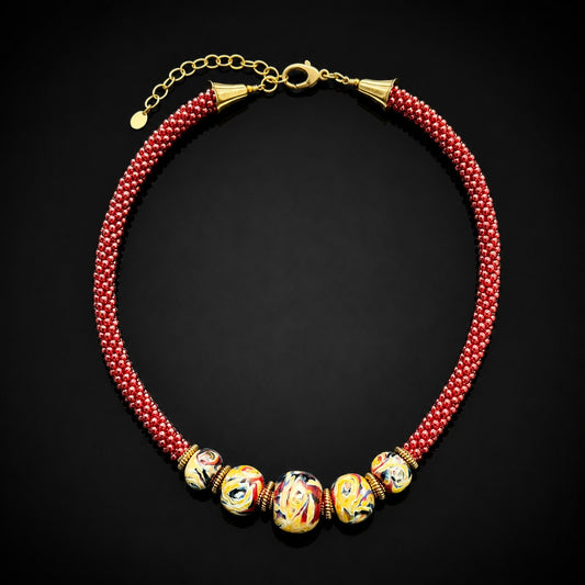 Garnet Paisley Necklace