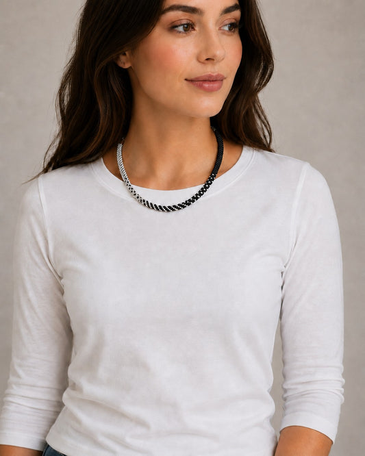 Black/Silver Ombre Necklace